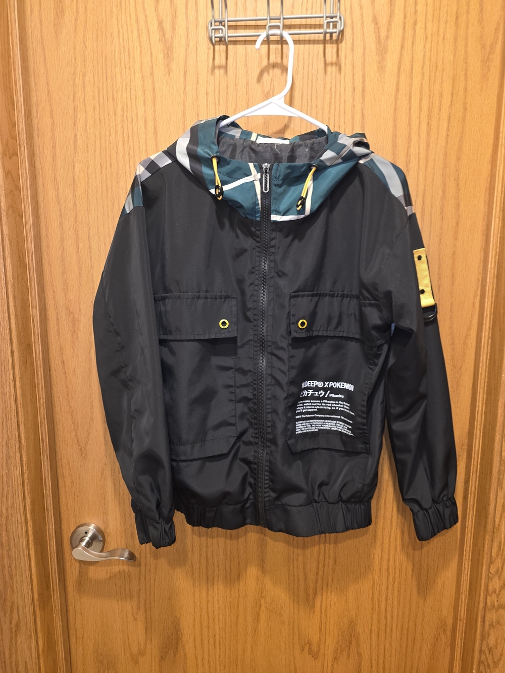 Men's Black Windbreaker Jacket 10.Deep X Pokemon